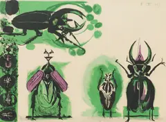 Untitled by Graham Sutherland, from 'A Bestiary and Some Correspondences' lithograph in colours, sold Nov 2022