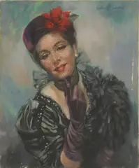 Untitled by John Strevens, oil on canvas 60.5 x 50.5cm, sold Jul 2022