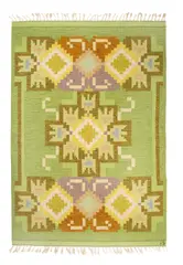 Ingegerd Silow, Rug, mid-20th century, Handwoven wool on a flax warp