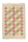 Age Faith-Ell, for SKLH (Södra Kalmar Läns Hemslöjd), 1944, Handwoven wool on a flax warp