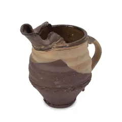 Peter Smith, Jug, circa 1990, Earthenware, applied slip decoration and smooth glazed interior