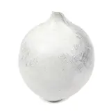 Betty Blandino, Spherical vessel, circa 1985, Stoneware, spherical form with extended asymmetric neck, blue/green mottled glaze decoration against a white ground
