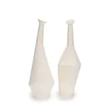 Caroline Gray, White vessels (pair), circa 2023, Earthenware and terra sigillata