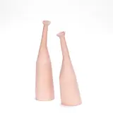 Caroline Gray, Pink vessels (pair), circa 2023, Earthenware and terra sigillata