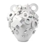 Josh Aubrook, 'I Feel Noughty, I Feel Cross, 1' (Pilot) vessel, 2020, White glazed earthenware, hand-thrown body with sculpted additions