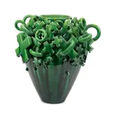 Josh Aubrook, 'As It Rains' vessel, 2021, Green glazed earthenware, hand-thrown body with sculpted additions