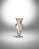 Domenico Bussolin, Rare and Important Latticino Footed Vase, latticino glass