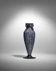 Vase by Fratelli Toso, internally decorated glass with applied details, sold May 2023