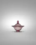 Soffiato Vase and Cover by Vittorio Zecchin, , blown and applied glass with iridized surface, offered May 2023