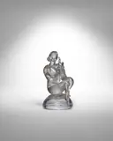 Barovier Seguso Ferro, (Untitled) Female Nude, possibly executed by Archimede Seguso, masello glass with iridescent surface