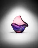 Flavio Poli, Rosso Rubino Blu Shell Vase, , sommerso glass