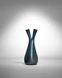Barbarico Vase by Ercole Barovier, for Barovier & Toso, blown glass with rough textured surface, remnants of paper label '19789 MADE IN ITALY', offered May 2023
