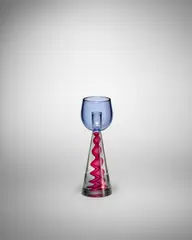 Charles Lin Tissot, Twisted Zanfirico Candlestick, , clear glass internally decorated with twisted zanfirico canes