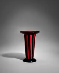 Lino Tagliapietra, Vase, for Effetre International, internally decorated glass, engraved 'Lino Tagliapietra Effetre International Murano', Sotheby's label