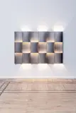 Xavier Billiauw, Panneau lumineux, Raw stainless steel and LED lighting