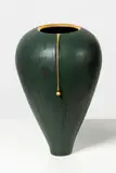 Elina Belou, Mod. Tenue de soirée II, Stoneware and green glazes with iron pyrites