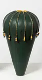 Elina Belou, Mod. Tenue de soirée I, Stoneware and green glazes with iron pyrites