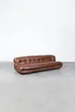 Tobia Scarpa & Afra Scarpa, Mod. Soriana, Cognac leather and chrome steel