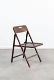 Bijoy Jain - Studio Mumbai, Mod. Folding Chair B, Stained wood, black plastic rope and brass details