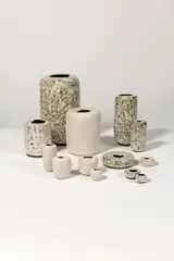 Luiselio, Suite de treize vases, Glazed ceramics