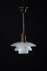 Mod. PH 3/3 by Poul Henningsen, Frosted glass and brass, offered Jun 2023
