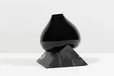 Erik Olovsson, Mod. Small Pyramid, série  Indefinite vases, Marble and black tinted glass