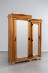 Mod. Silex by Gustave Serrurier-Bovy, Poplar wood, mirror and painted iron, offered Jun 2023