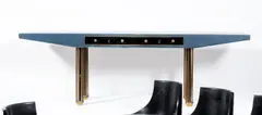 Jacques Dupuis, Bureau, Vinyl-covered top and  brass tubes