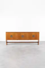 Travail Scandinave, Enfilade à six portes, Oak veneer and hammered metal lock details