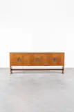 Travail Scandinave, Enfilade à six portes, Oak veneer and hammered metal lock details