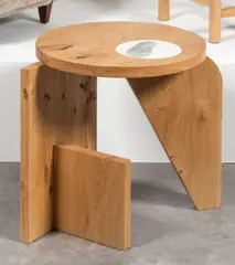 Sebastien Caporusso, Mod. Table, Oak structure and marble on the top