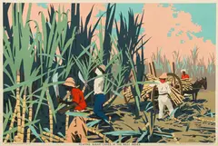 Frank Newbould, REAPING SUGAR CANE IN THE WEST INDIES, Empire Marketing Board, REAPING SUGAR CANE IN THE WEST INDIES, Empire Marketing Board