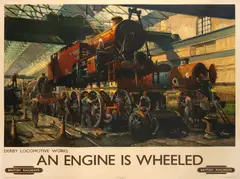 Terence Cuneo, AN ENGINE IS WHEELED. British Railways