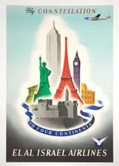 Franz Krausz, El Al ISRAEL AIRLINES. Fly Constellation to four Continents