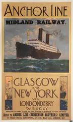 Odin Rosenvinge, ANCHOR LINE. Midland Railway. Glasgow & New York via Londonderry