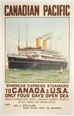 Norman Wilkinson, CANADIAN PACIFIC, Empress Express Steamers to CANADA & U.S.A
