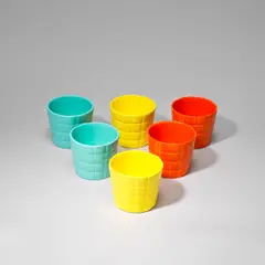 Richard Ginori, Set of six flower pots, Glazed ceramic