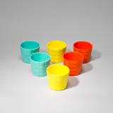 Richard Ginori, Set of six flower pots, Glazed ceramic