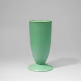 Keith Murray: Made, for Wedgwood, circa 1935, Earthenware, matt green glaze, cylindrical form tapering to a wide disc foot