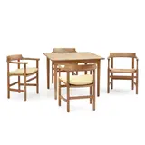 Hans J. Wegner, for PP Mobler Oak Table and Four PP 62 Chairs, 1960