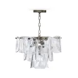 Untitled by Eamer Mid-century Modern Pendant Fixture, 1960, chromed steel, sold Oct 2023