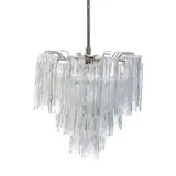 Untitled by Tronchi Murano Glass Pendant Fixture, chromed steel, offered Oct 2023
