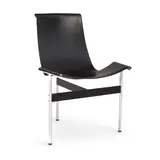 Katavolos, Littell, and Kelley, for LaVerne "T Chair,", United States, designed 1952, chromed steel, leather, unmarked, ht