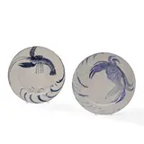 Dedham Pottery, "Crab" and "Lobster" Plates