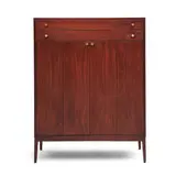 Untitled by Mid-century Modern Rosewood-veneer Bureau, 1960, oak secondary wood, sold May 2023