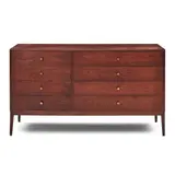 Untitled by Mid-century Modern Rosewood-veneer Dresser, 1960, oak secondary wood, sold May 2023