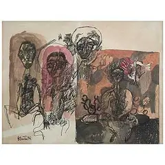 Untitled by Gerardo Cantú, Acuarela y tinta sobre papel, offered Mar 2020