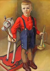 Copilărie by Carol Hübner, 1933, ulei pe pânză, offered Dec 2023