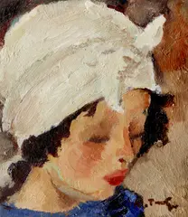 Nicolae Tonitza, Micuța tătăroaică, 1924-1926, ulei pe carton