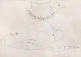 Jules Perahim, Fuchsiada ("Fuchs preferă să iasă prin una dintre urechile bunicii sale, mama sa neavând deloc ureche muzicală"), peniță pe hârtie